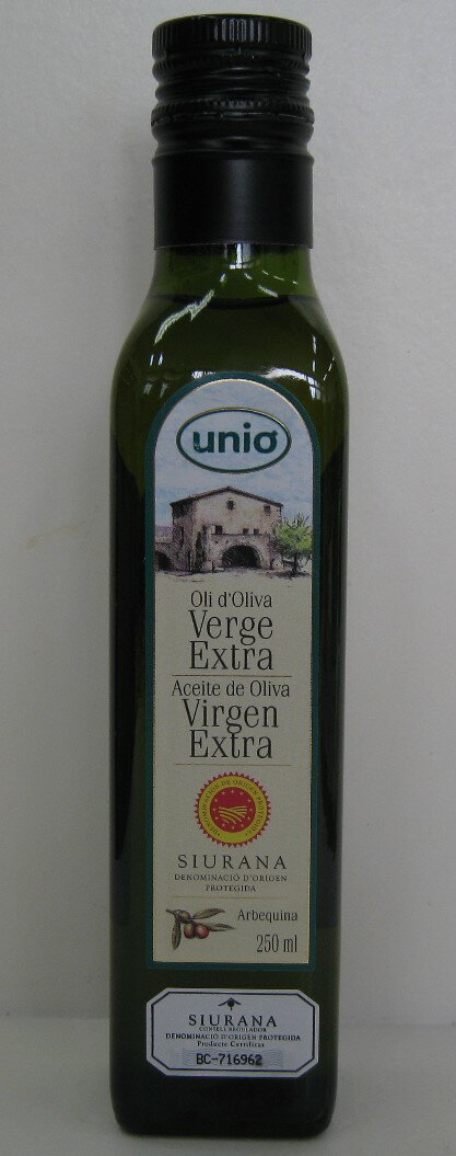 【送料無料】《初回限定》　UNIOウニオ　エクストラバージンオリーブオイル(250ml)