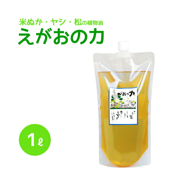 「えがおの力（旧松の力）」1L 植物油由来成分からできた濃縮自然派洗剤