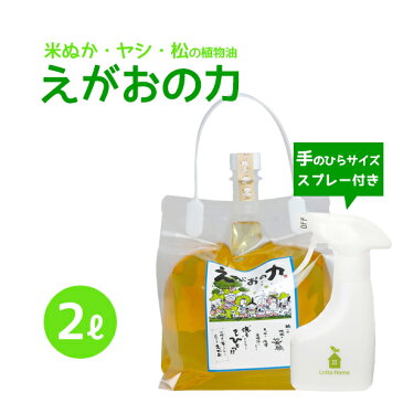 「えがおの力(旧松の力)」2L濃縮/ ロッタホーム スプレーボトル(180ml) セット 植物油由来成分からできたボタニカル多用途洗剤