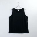 armi /残布 Zan;p TANK TOP - BLACK アーミィ タンクトップ 吊り編み