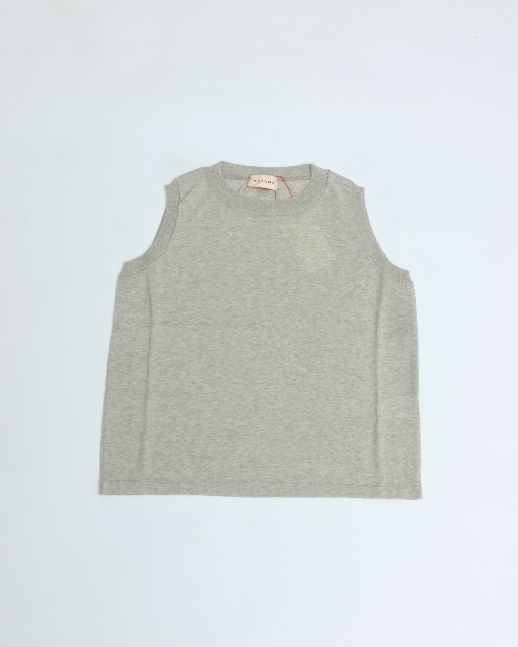 樂天商城 - MEYAME / COTTON KNIT SLEEVELESS HEATHER GREY メヤメ コットンニット スリーブレス
