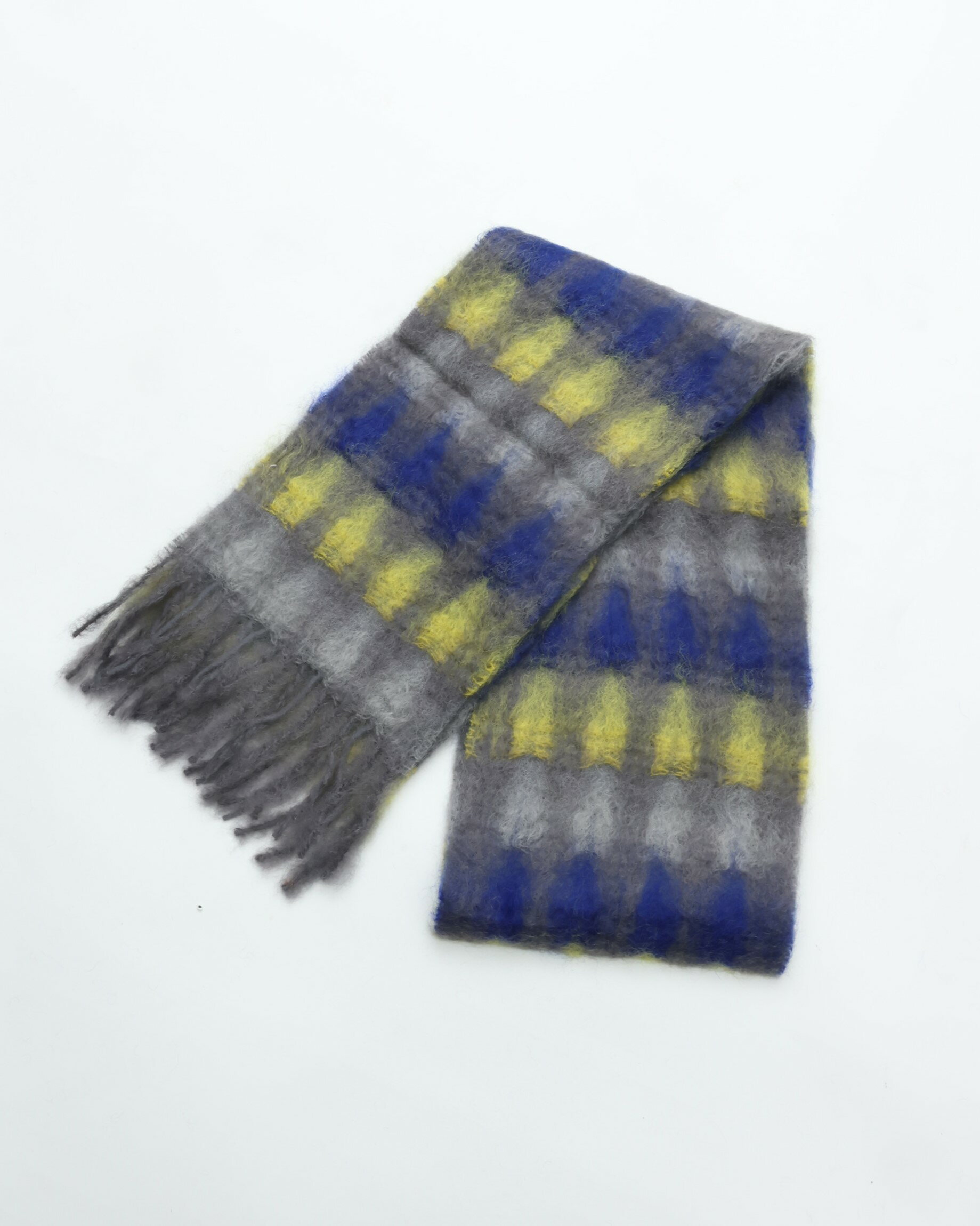 MANTAS EZCARAY マンタスエスカライ MIA モヘアストール C/#36 MI-78F （ブルー系） マフラー