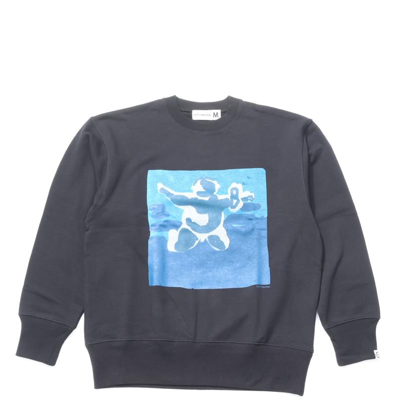 COTTON PAN / Never Mind コットンパン ネバーマインド BLACK スウェット プルオーバー トレーナー COUPON配布中(4)
