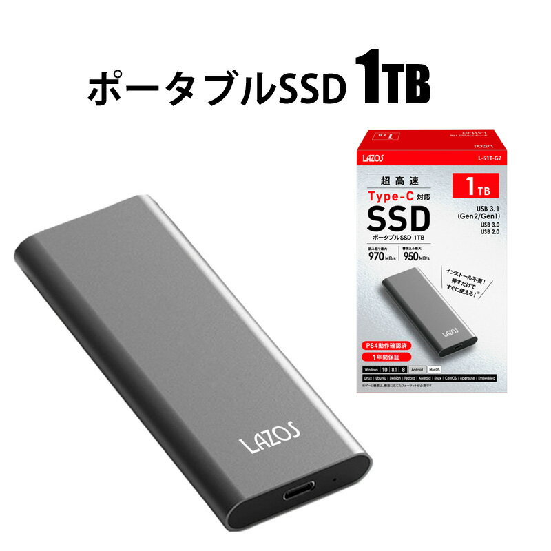 【6/1限定ポイント10倍】ポータブル SSD 1TB テラ