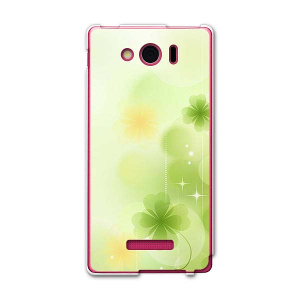 303SH AQUOS PHONE Xx mini アクオスフォン ダブルエックス ミニ 303sh softbank スマホ カバー ケース スマホケース スマホカバー PC ハードケース クローバー　キラキラ フラワー 000991のサムネイル