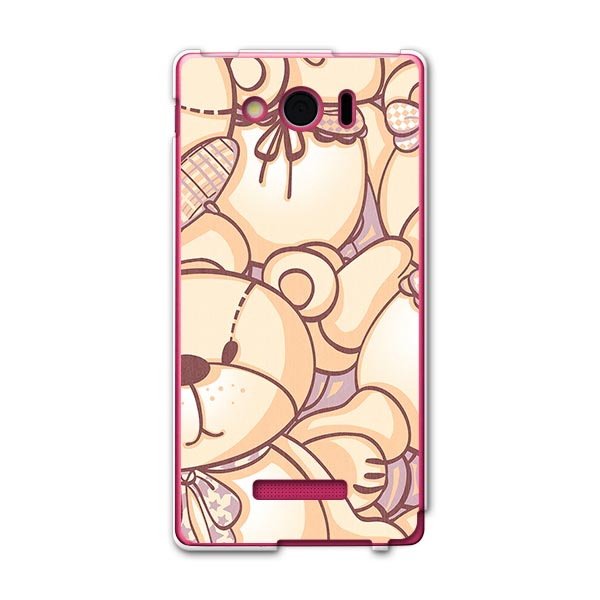 303SH AQUOS PHONE Xx mini アクオスフォン ダブルエックス ミニ 303sh softbank スマホ カバー ケース スマホケース スマホカバー PC ハードケース 熊　　模様 アニマル 005714