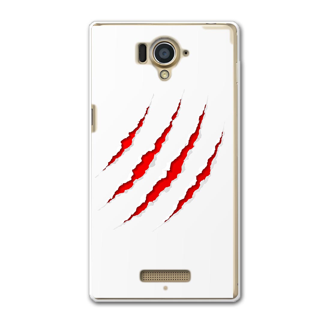 304SH AQUOS Xx アクオスダブルエックス 304sh softbank ソフトバンク スマホ カバー ケース スマホケース スマホカバー PC ハードケース 爪痕　赤 ユニーク 001093