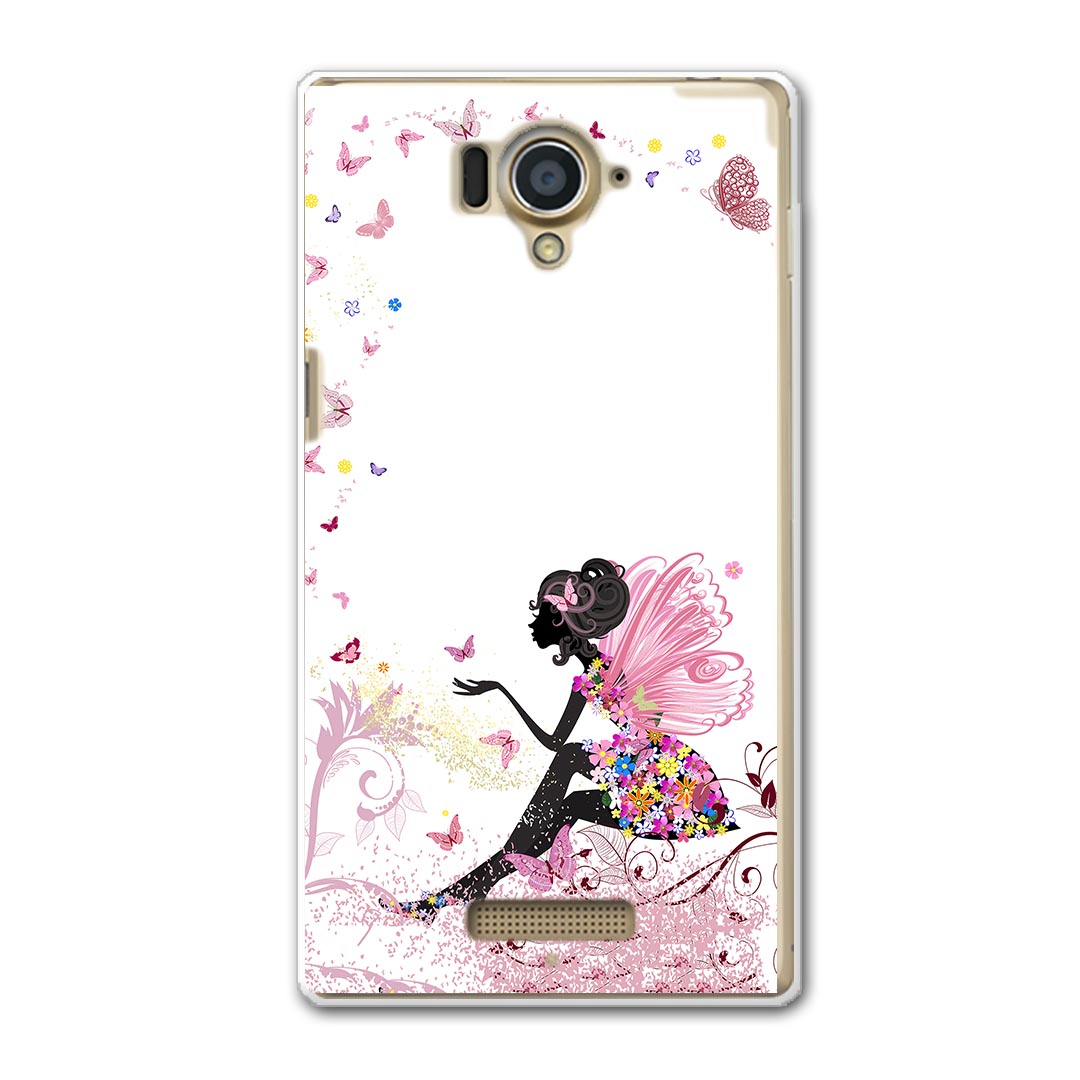 304SH AQUOS Xx アクオスダブルエックス 304sh softbank ソフトバンク スマホ カバー ケース スマホケース スマホカバー PC ハードケース 妖精　蝶々　花 クール ラブリー 001181