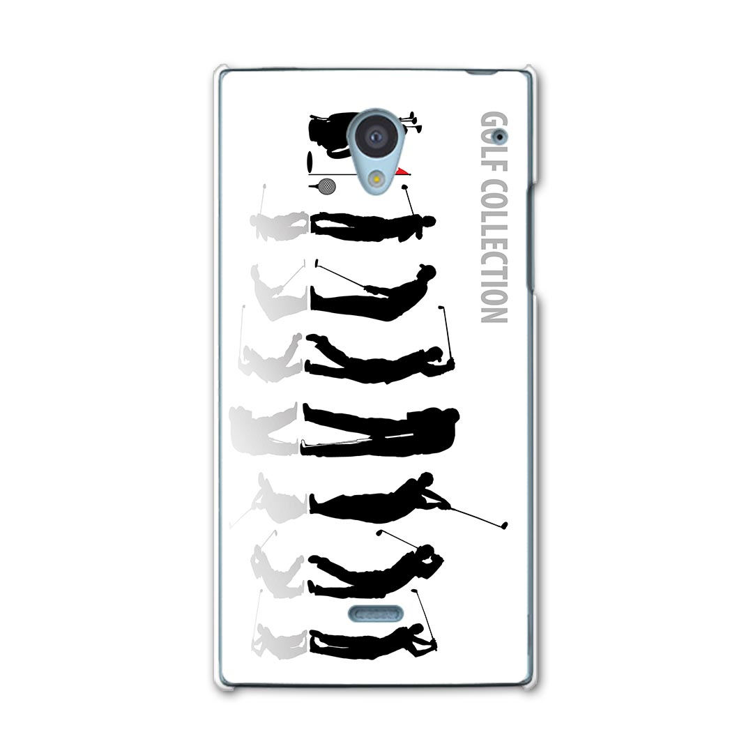 305SH AQUOS CRYSTAL アクオス クリスタル 305sh softbank ソフトバンク スマホ カバー ケース スマホケース スマホカバー PC ハードケース ゴルフ　ショット　イラスト スポーツ 000140