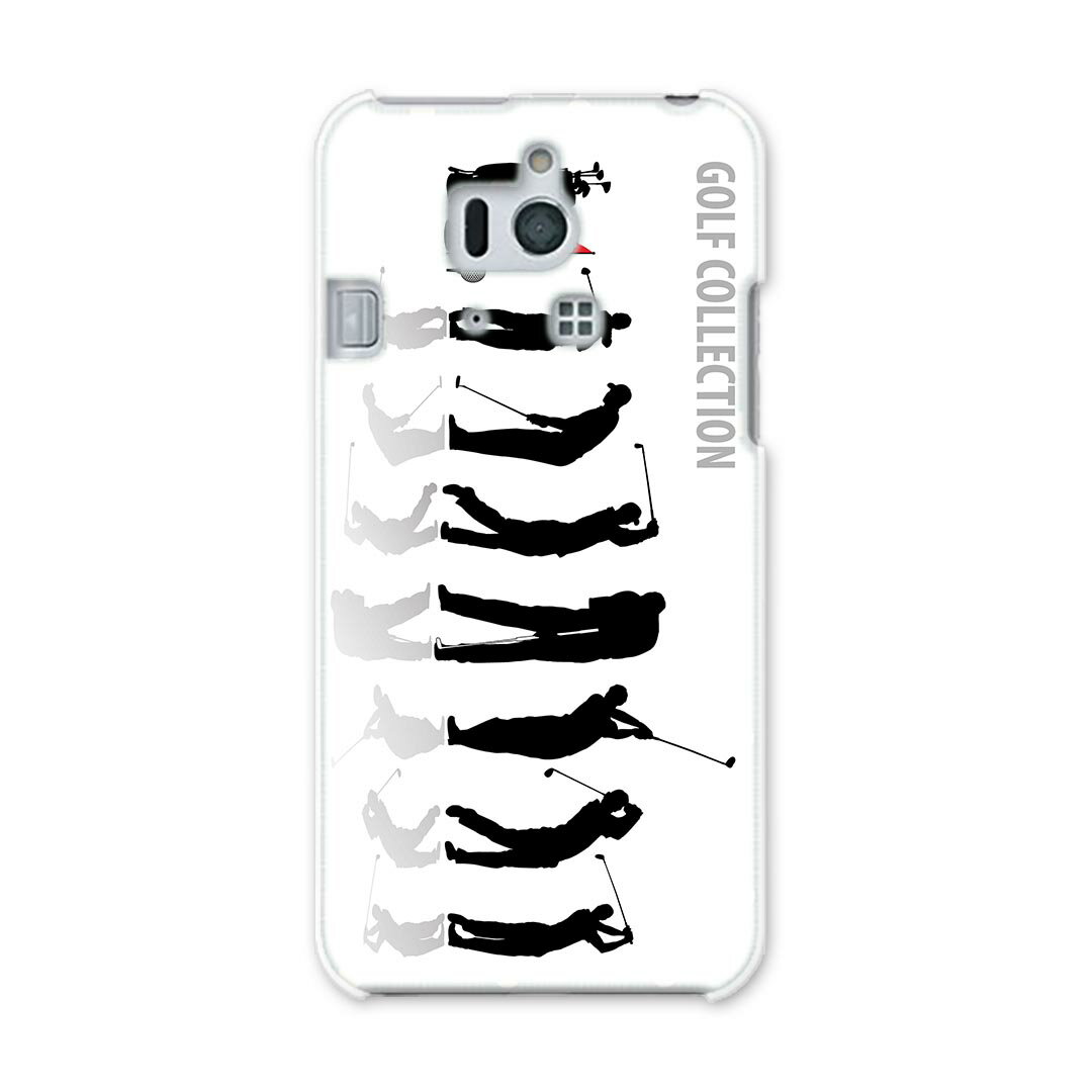 401SH simple-sumaho2 シンプルスマホ2 401sh softbank ソフトバンク スマホ カバー ケース スマホケース スマホカバー PC ハードケース ゴルフ　ショット　イラスト スポーツ 000140