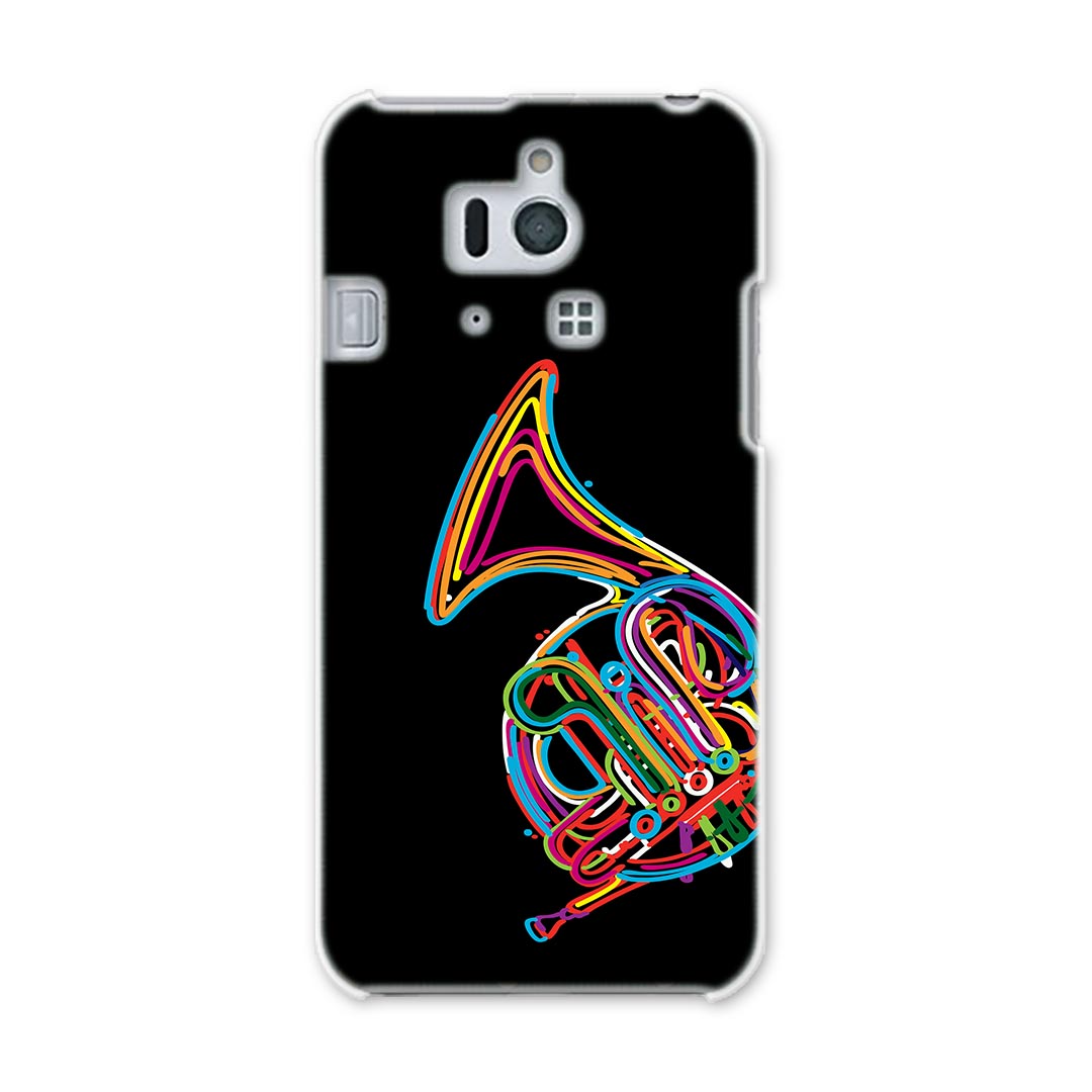 401SH simple-sumaho2 シンプルスマホ2 401sh softbank ソフトバンク スマホ カバー ケース スマホケース スマホカバー PC ハードケース カラフル 楽器 ホルン クール 005979