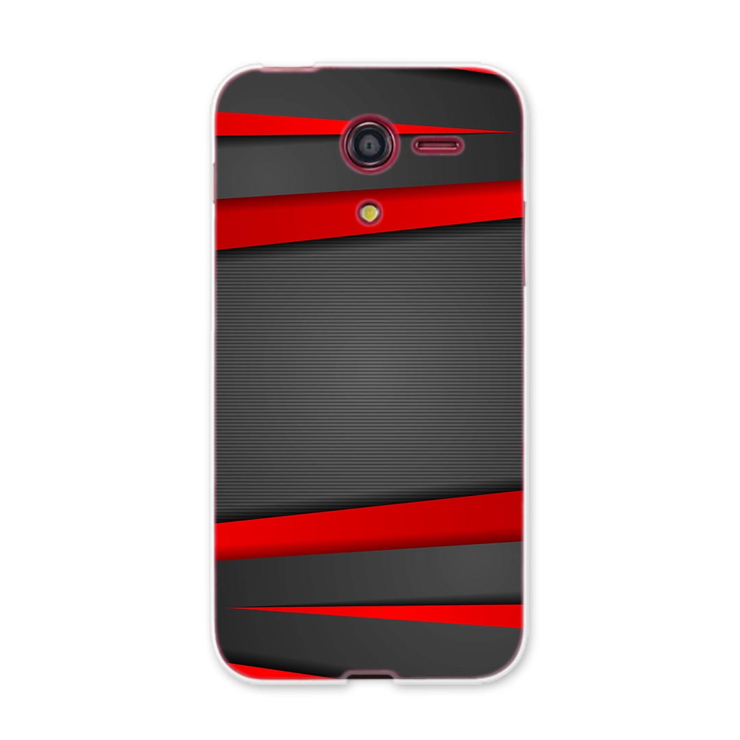 503KC DIGNO E ディグノ 503kc y mobile ワイモバイル スマホ カバー ケース スマホケース スマホカバー PC ハードケース 赤　レッド　黒　ブラック　ライン クール 008225(2.0)