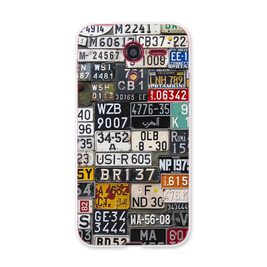 Mobile Phone Cases - 503KC DIGNO E ディグノ 503kc y mobile ワイモバイル スマホ カバー ケース スマホケース スマホカバー PC ハードケース ナンバー　プレート　カラフル　写真 ユニーク 008545