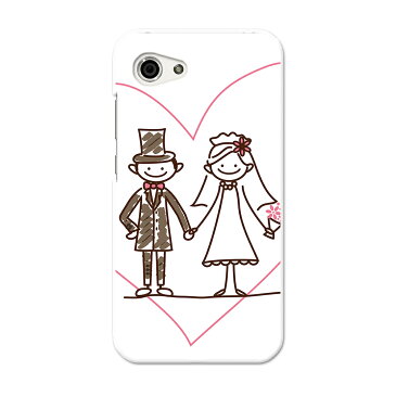 701SH AQUOS R Compact アクオス アール コンパクト スマホ カバー ケース スマホケース スマホカバー PC ハードケース #ジャンル 結婚　イラスト　ハート　ウエディング 007914