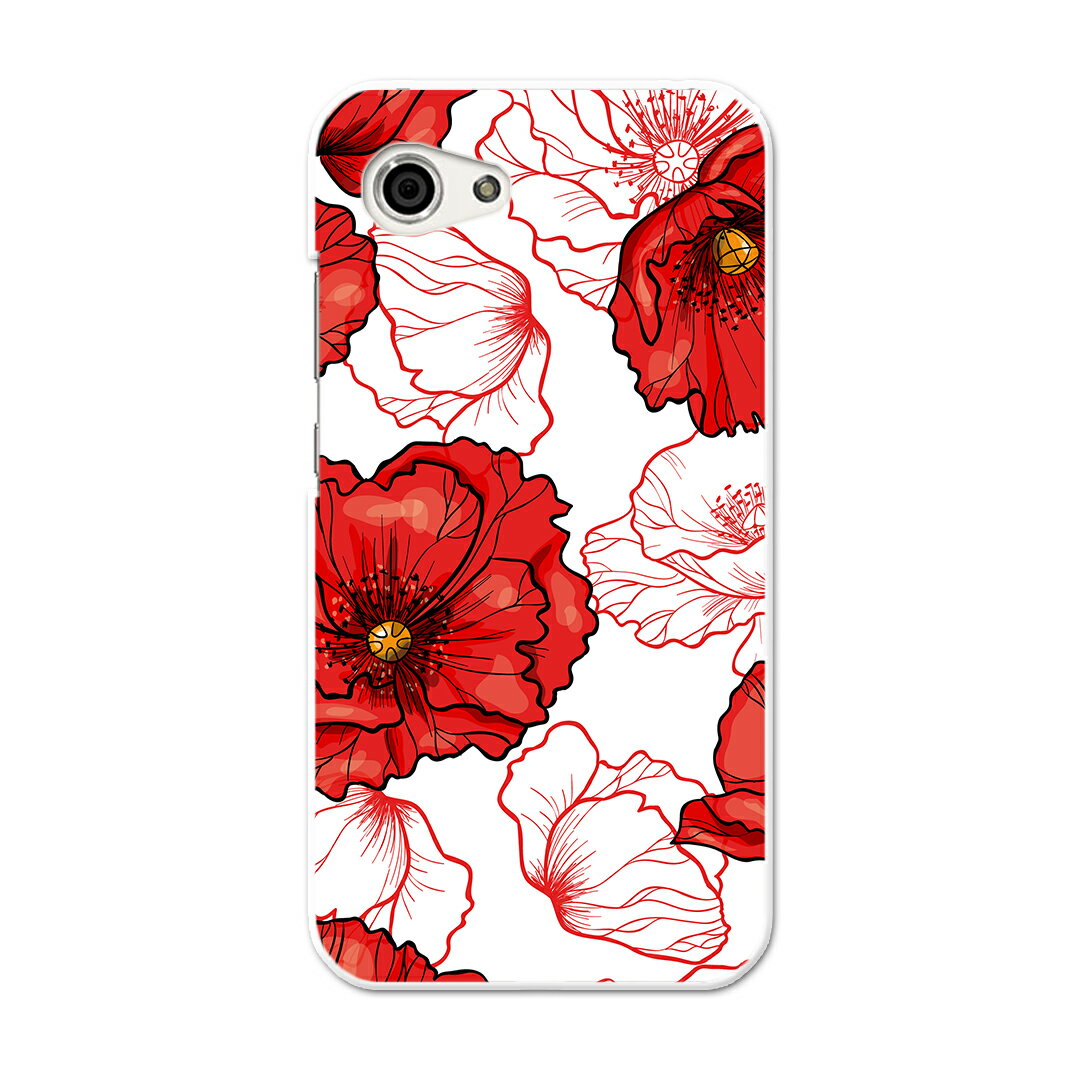 701SH AQUOS R Compact アクオス アール コンパクト スマホ カバー ケース スマホケース スマホカバー PC ハードケース #ジャンル 花柄 赤 おしゃれ 011911
