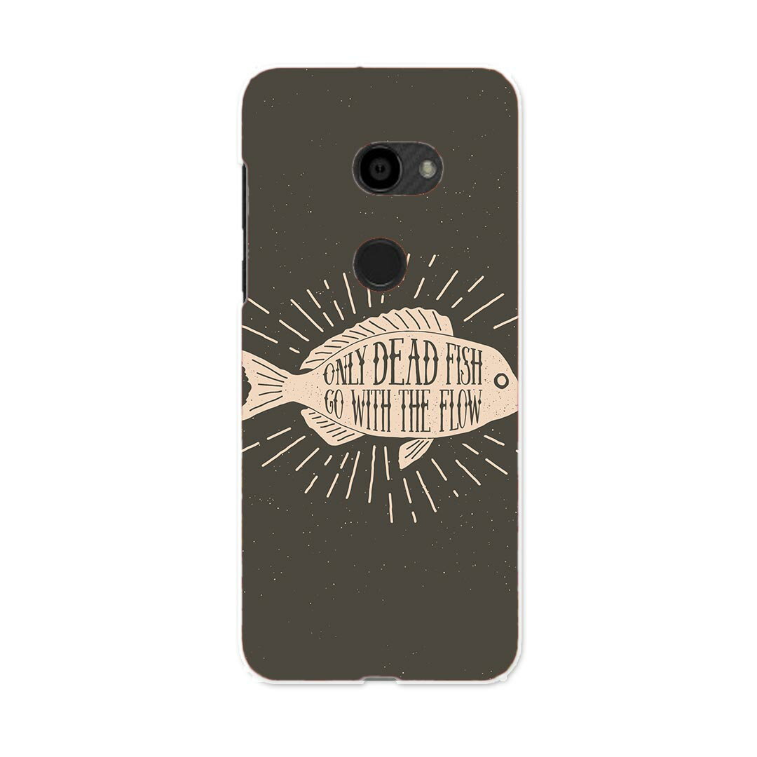 801SH AQUOS zero アクオス ゼロ 専用 ハードケース igcase スマホカバー カバー ケース pc ハードケース 013547 魚　英語　文字