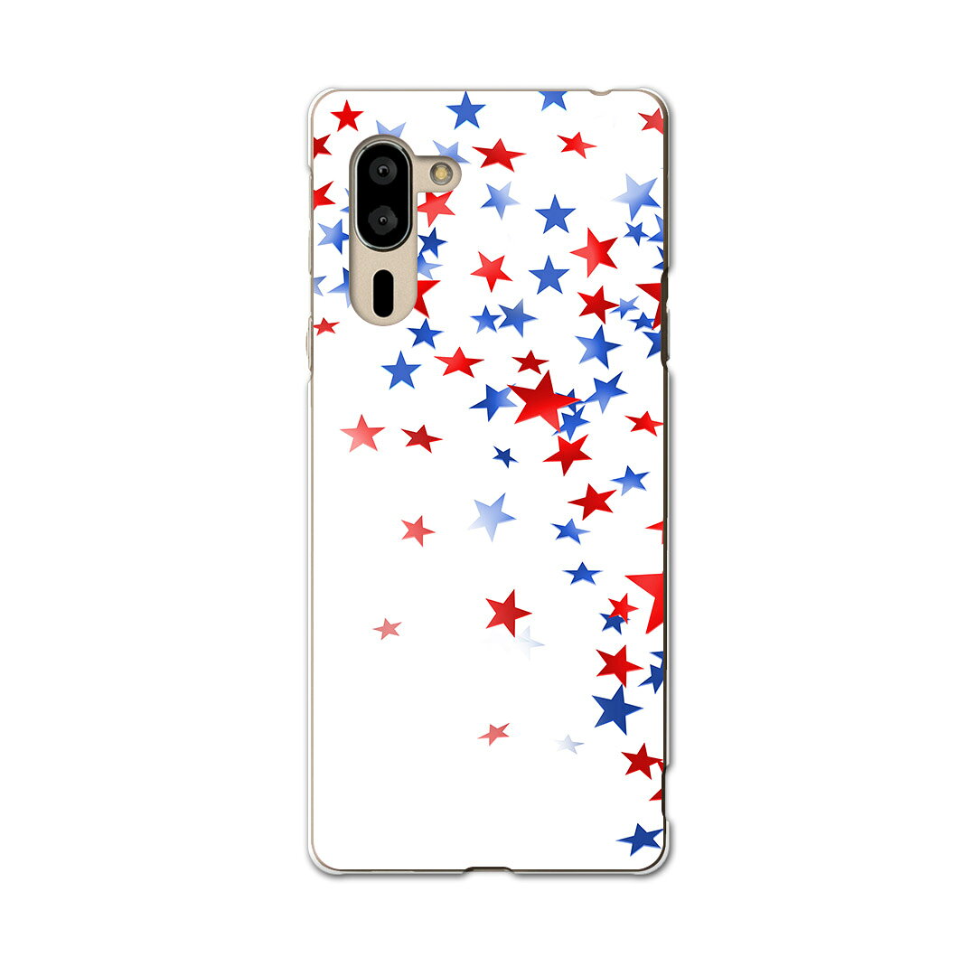 シンプルスマホ5 専用 ケース カバー A001SH スマコレ igcase softbank ソフトバンク シンプルスマホ スマホカバー カバー ケース 004472 ラグジュアリー 星　赤　青