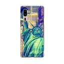 シンプルスマホ5 専用 ケース カバー A001SH スマコレ igcase softbank ソフトバンク シンプルスマホ スマホカバー カバー ケース 010900 自由の女神 ニューヨーク 風景(2)