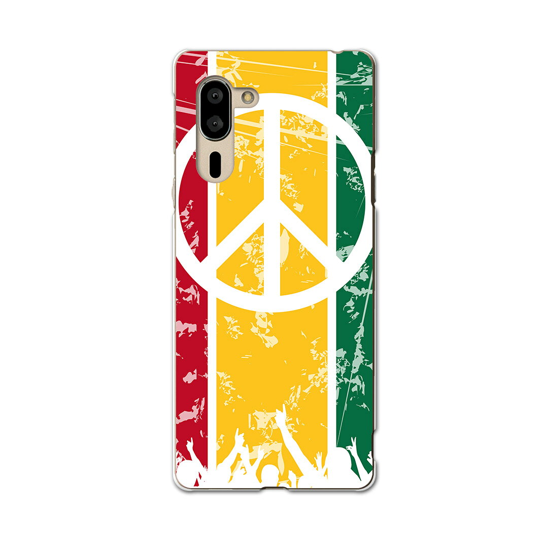 シンプルスマホ5 専用 ケース カバー A001SH スマコレ igcase softbank ソフトバンク シンプルスマホ スマホカバー カバー ケース 011763 レゲエ　ピース　音楽