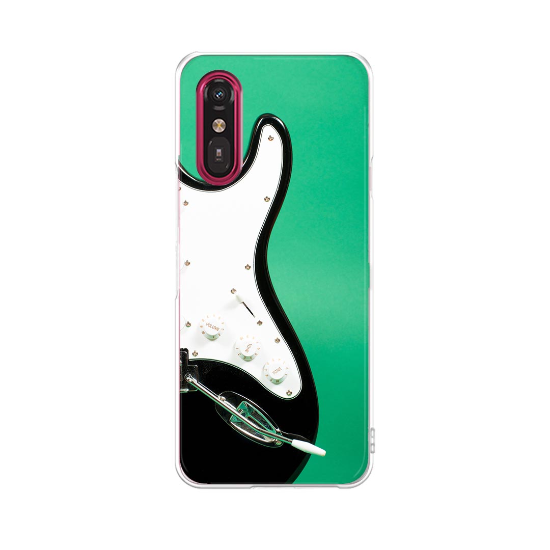 らくらくスマートフォン a A401FC 用 a401fc ケース カバー ハードケース 002546 ギター　音楽