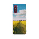 らくらくスマートフォン a A401FC 用 a401fc ケース カバー ハードケース 033644 菜の花畑
