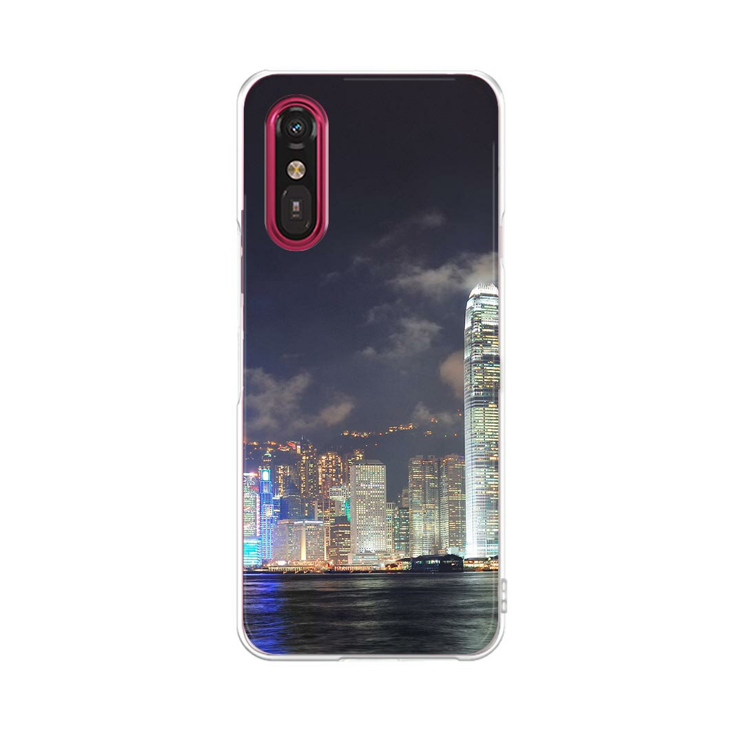乐天商城 - らくらくスマートフォン a A401FC 用 a401fc ケース カバー ハードケース 033751 建物 夜景