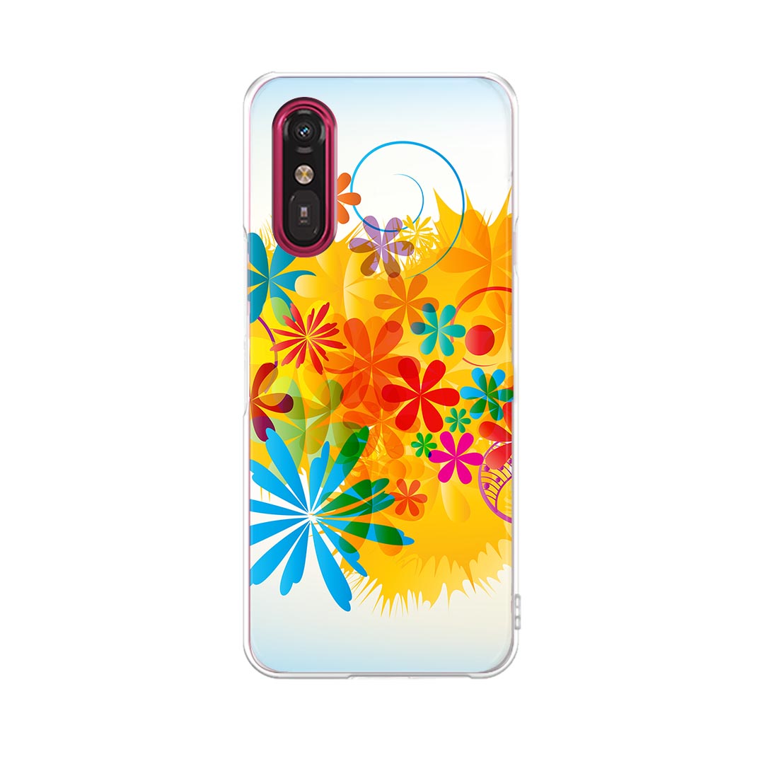 乐天商城 - らくらくスマートフォン a A401FC 用 a401fc ケース カバー ハードケース 004984 花　　イラスト