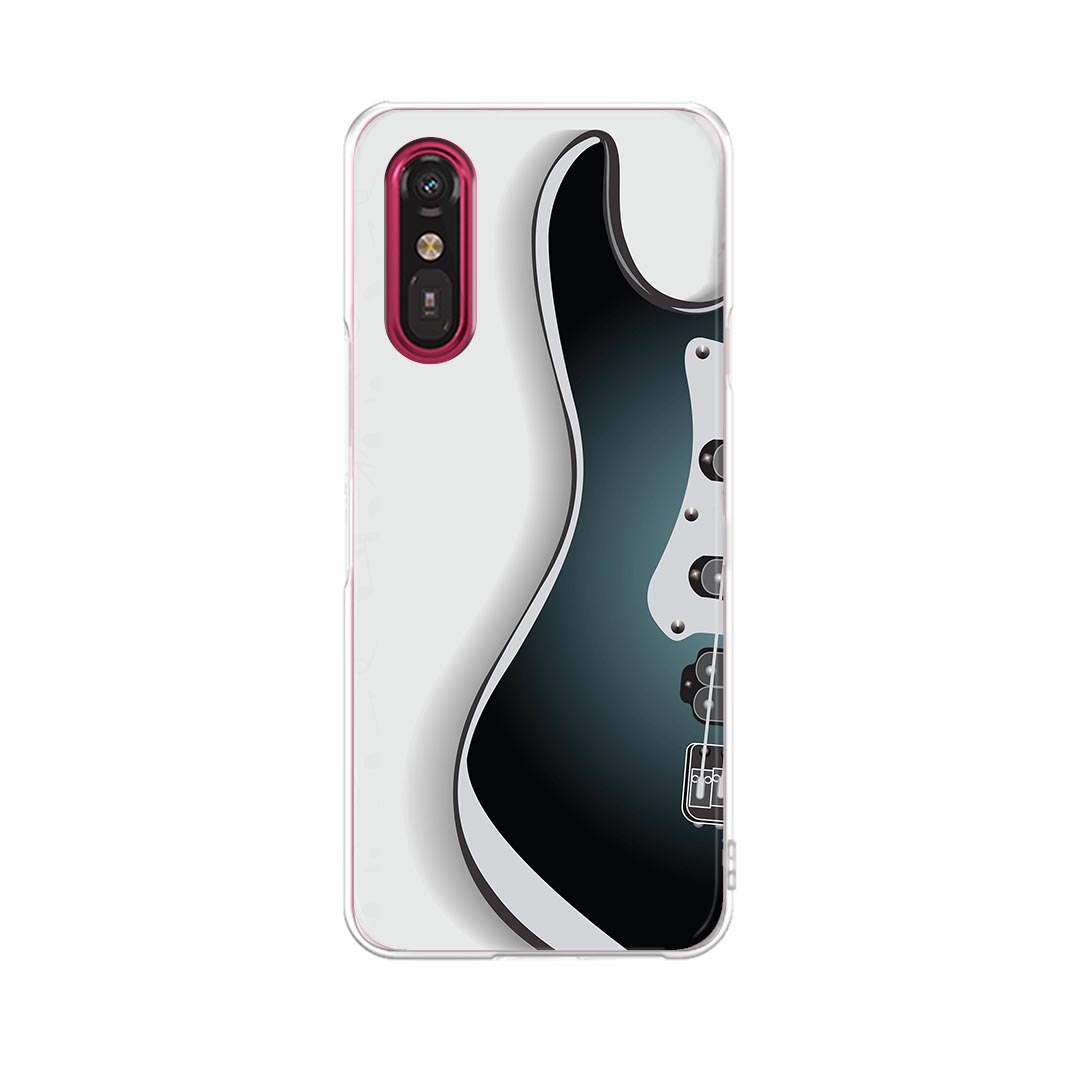 らくらくスマートフォン a A401FC 用 a401fc ケース カバー ハードケース 006175 ギター　イラスト