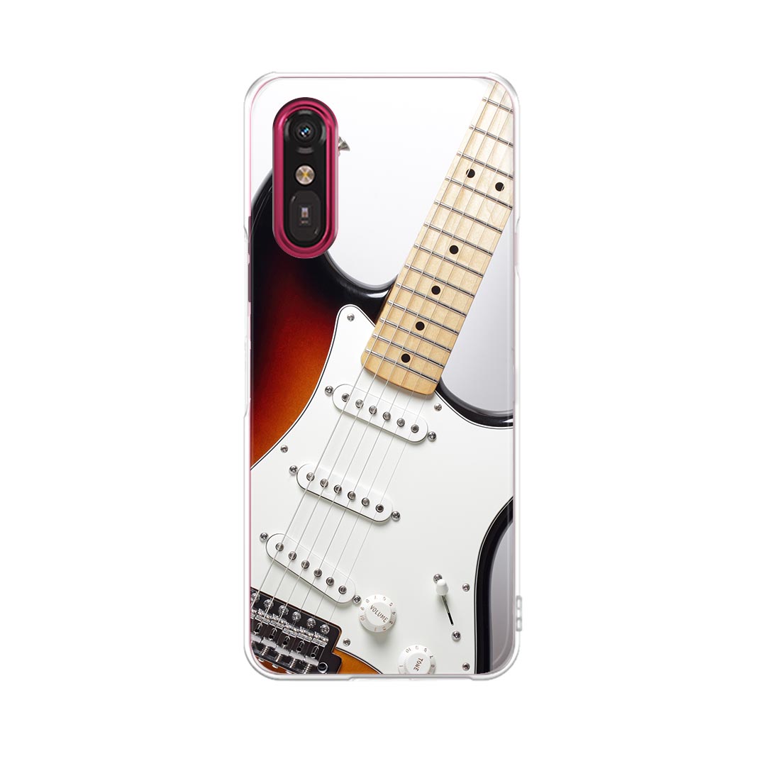 らくらくスマートフォン a A401FC 用 a401fc ケース カバー ハードケース 006470 写真　ギター