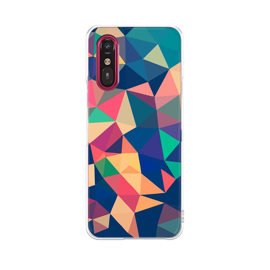 らくらくスマートフォン a A401FC 用 a401fc ケース カバー ハードケース 006969 カラフル　模様