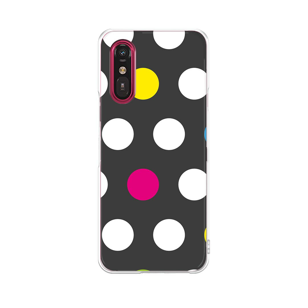 らくらくスマートフォン a A401FC 用 a401fc ケース カバー ハードケース 006999 水玉　模様(2.0)