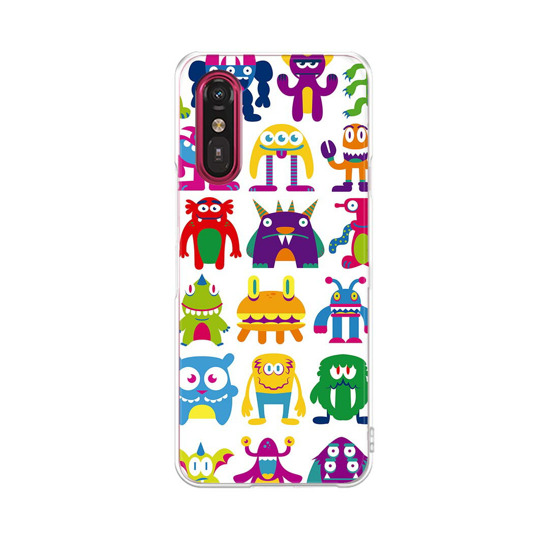 Rakuten - らくらくスマートフォン a A401FC 用 a401fc ケース カバー ハードケース 008861 イラスト　カラフル　モンスター