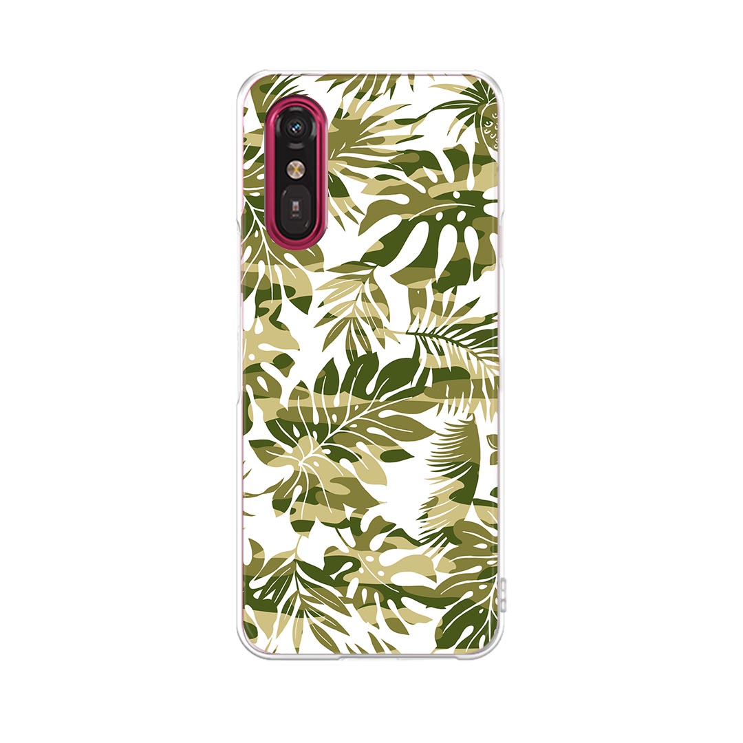 らくらくスマートフォン a A401FC 用 a401fc ケース カバー ハードケース 011535 ボタニカル　パイナップル　迷彩