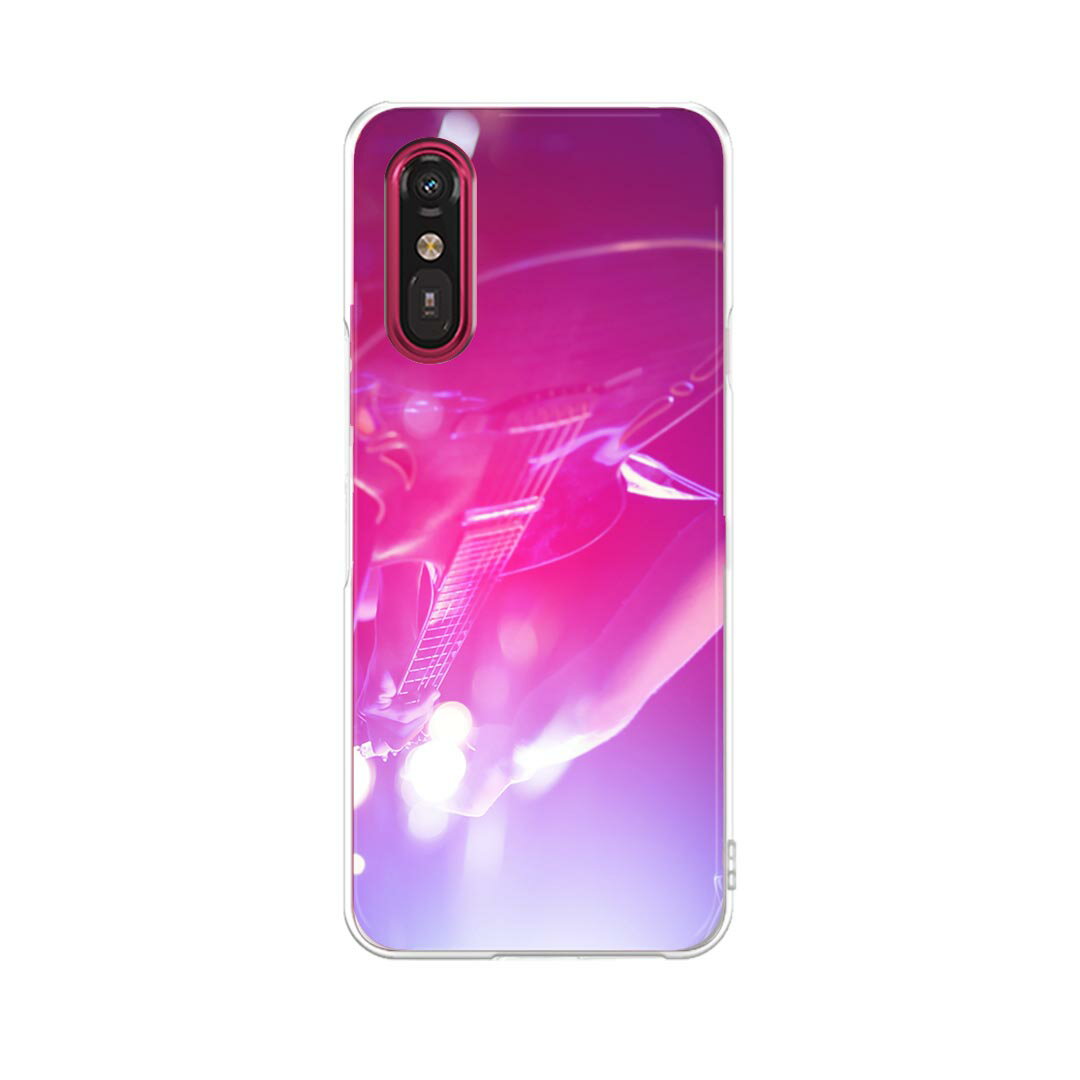 らくらくスマートフォン a A401FC 用 a401fc ケース カバー ハードケース 012494 ギター　ライブ　写真