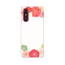 らくらくスマートフォン a A401FC 用 a401fc ケース カバー ハードケース 015512 カーネーション バラ ピンク 花 植物