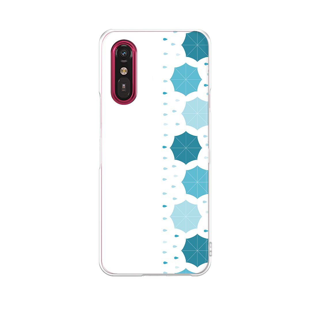 らくらくスマートフォン a A401FC 用 a401fc ケース カバー ハードケース 016341 あじさい　梅雨　花