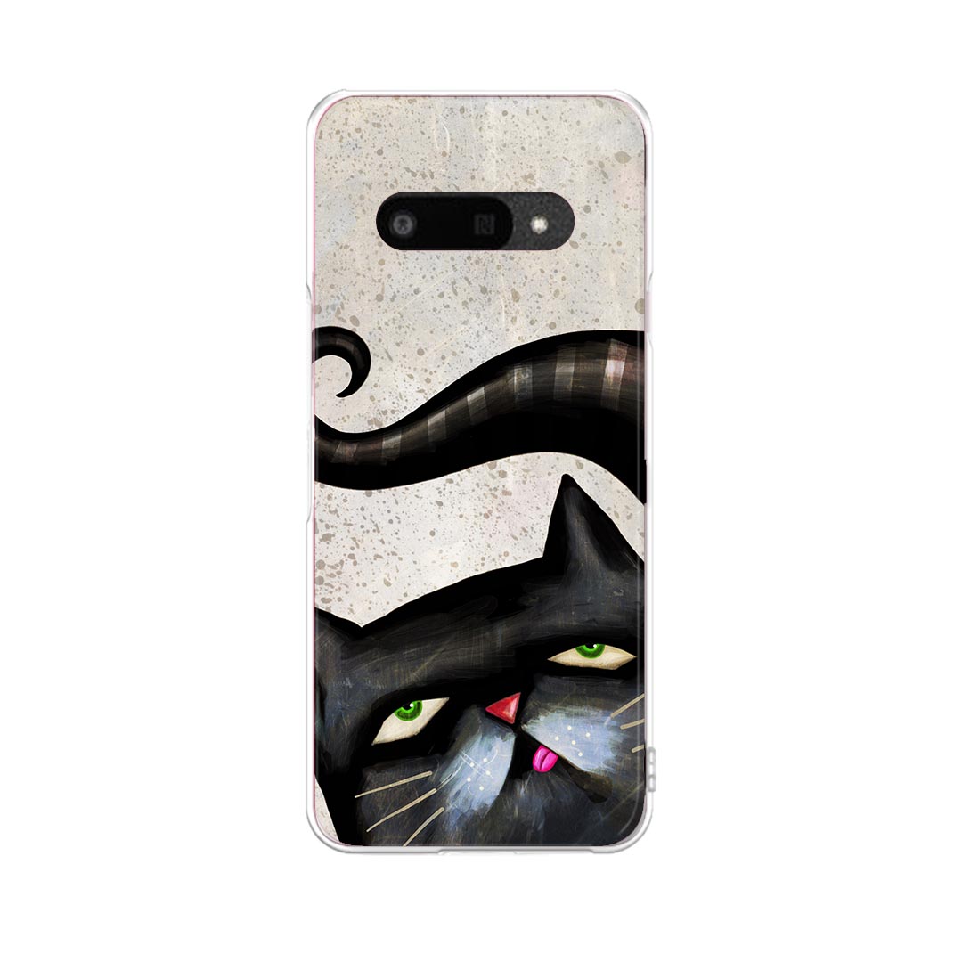 DIGNO BX3 用 A401KC / A402KC / A403KC 共通対応 ケース カバー ハードケース 026173 動物　ネコ　猫　タコ　妖怪