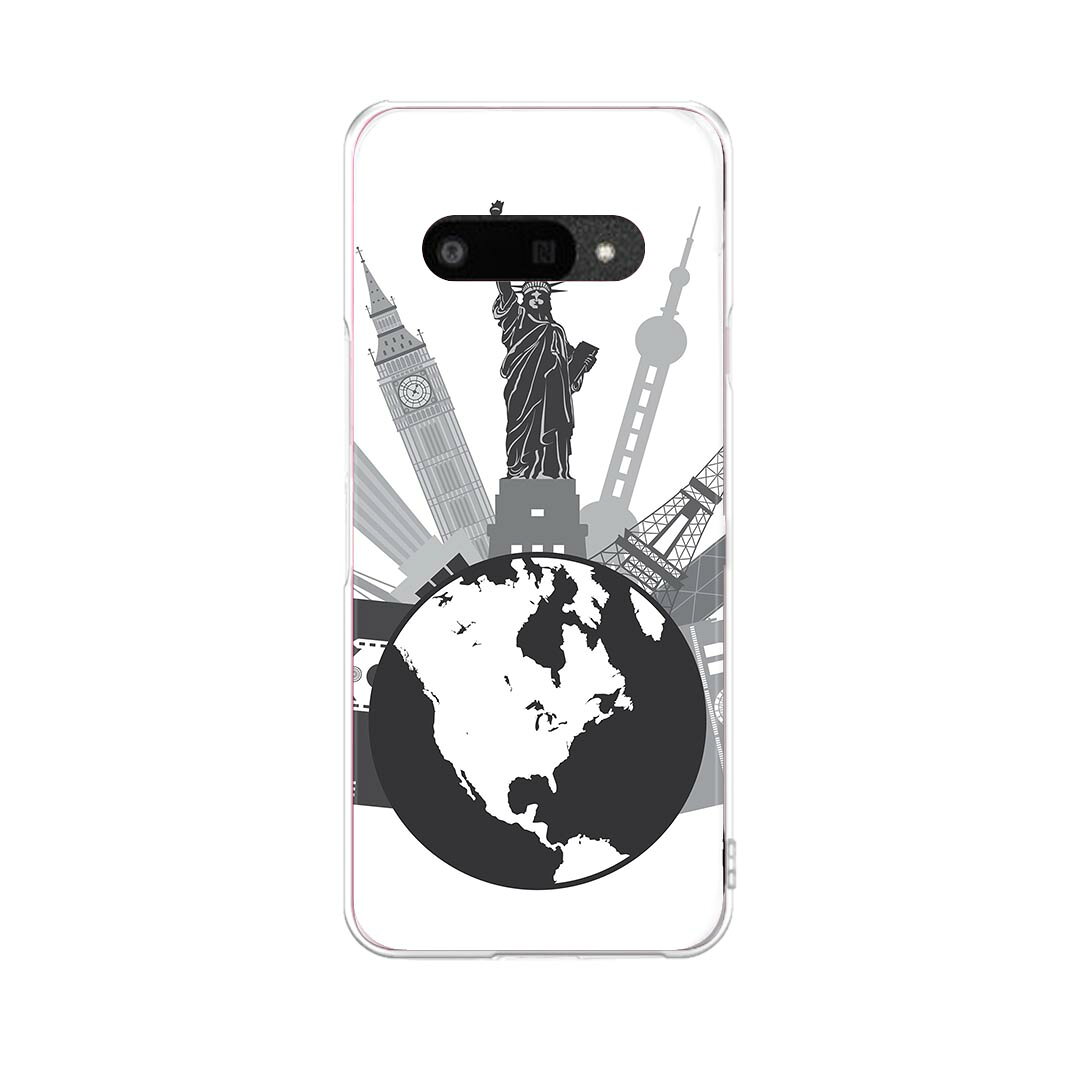 DIGNO BX3 用 A401KC / A402KC / A403KC 共通対応 ケース カバー ハードケース 009504 風景　外国　地球