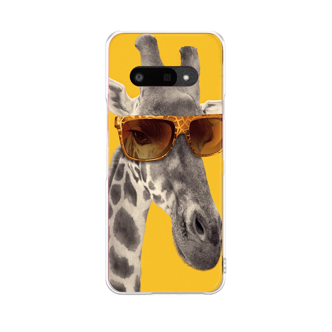 樂天商城 - DIGNO BX3 用 A401KC / A402KC / A403KC 共通対応 ケース カバー ハードケース 011555 キリン　動物　サングラス
