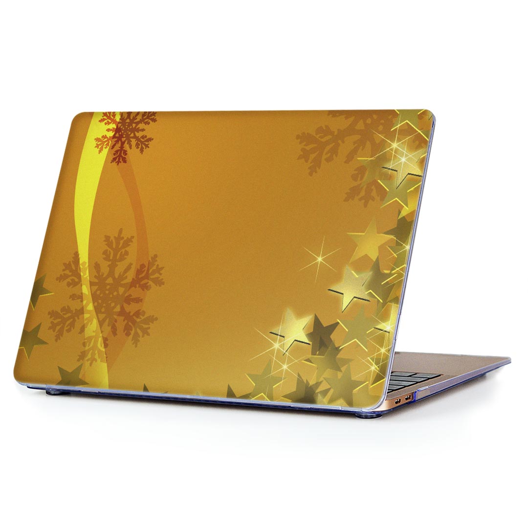 MacBook Air 13inch 2018 専用 デザインハードケース A1932 Apple マックブック エア ノートパソコン カバー ケース ハードカバー クリア 透明 アクセサリー 保護 004691 雪　結晶　クリスマス