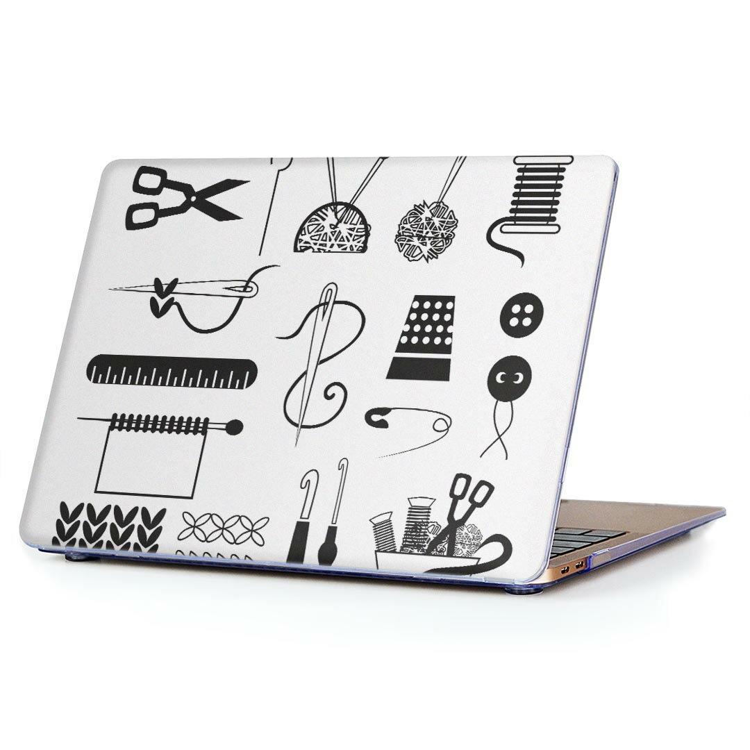 MacBook Air 13inch 2018 専用 デザインハードケース A1932 Apple マックブック エア ノートパソコン カバー ケース ハードカバー クリア 透明 アクセサリー 保護 014157 裁縫　道具