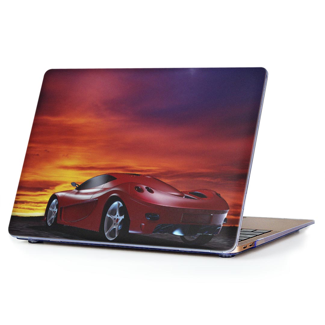 MacBook Air 13inch 2018 専用 デザインハードケース A1932 Apple マックブック エア ノートパソコン カバー ケース ハードカバー クリア 透明 アクセサリー 保護 014992 景色　夜景　風景　写真　車