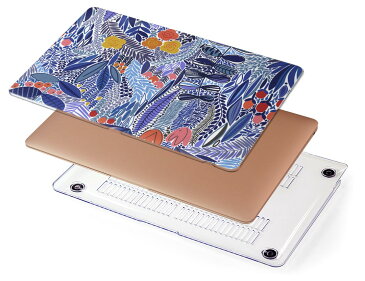MacBook Air 13inch 2018 専用 デザインハードケース A1932 Apple マックブック エア ノートパソコン カバー ケース ハードカバー クリア 透明 アクセサリー 保護 014296 花 リーフ 植物