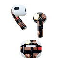 AirPods 第3世代 専用 デザインスキンシール airpods 3 用 エアポッド 3 用 第三世代(2021)対応 2枚入り 各2枚セット イヤホン カバー デコレーション アクセサリー デコシール 000054 チョコ バレンタイン