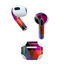 AirPods 第3世代 専用 デザインスキンシール airpods 3 用 エアポッド 3 用 第三世代(2021)対応 2枚入り 各2枚セット イヤホン カバー デコレーション アクセサリー デコシール 000460 バブル レインボー