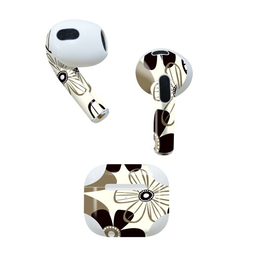 AirPods 第3世代 専用 デザインスキンシール airpods 3 用 エアポッド 3 用 第三世代(2021)対応 2枚入り 各2枚セット イヤホン カバー デコレーション アクセサリー デコシール 000690 花 モノトーン AirPods 第3世代 専用 デザインスキンシール airpods 3 用 エアポッド 3 用 第三世代(2021)対応 2枚入り 各2枚セット イヤホン カバー デコレーション アクセサリー デコシール 000690 花 モノトーン