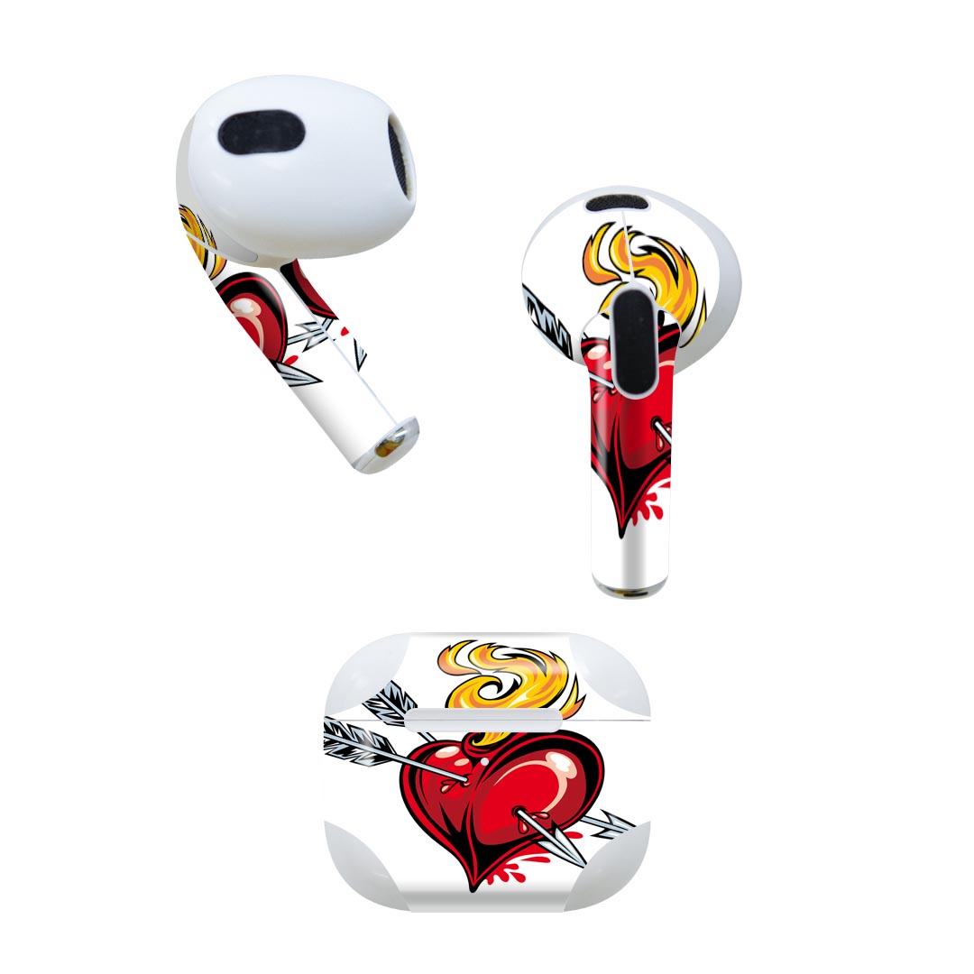 AirPods 第3世代 専用 デザインスキンシール airpods 3 用 エアポッド 3 用 第三世代（2021）対応 2枚..