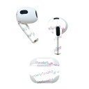 AirPods 第3世代 専用 デザインスキンシール airpods 3 用 エアポッド 3 用 第三世代(2021)対応 2枚入り 各2枚セット イヤホン カバー デコレーション アクセサリー デコシール 000956 音符 カラフル(2)