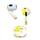 AirPods 第3世代 専用 デザインスキンシール airpods 3 用 エアポッド 3 用 第三世代(2021)対応 2枚入り 各2枚セット イヤホン カバー デコレーション アクセサリー デコシール 001279 紅葉 秋 銀杏
