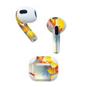 AirPods 第3世代 専用 デザインスキンシール airpods 3 用 エアポッド 3 用 第三世代(2021)対応 2枚入り 各2枚セット イヤホン カバー デコレーション アクセサリー デコシール 001280 紅葉 秋